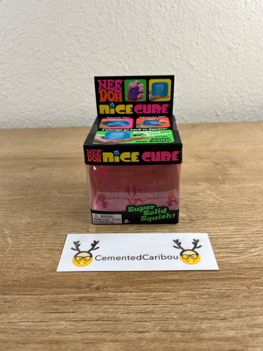 NeeDoh Nice Cube Pink Stress Relief Squishy Fidget Toy NEW SEALED